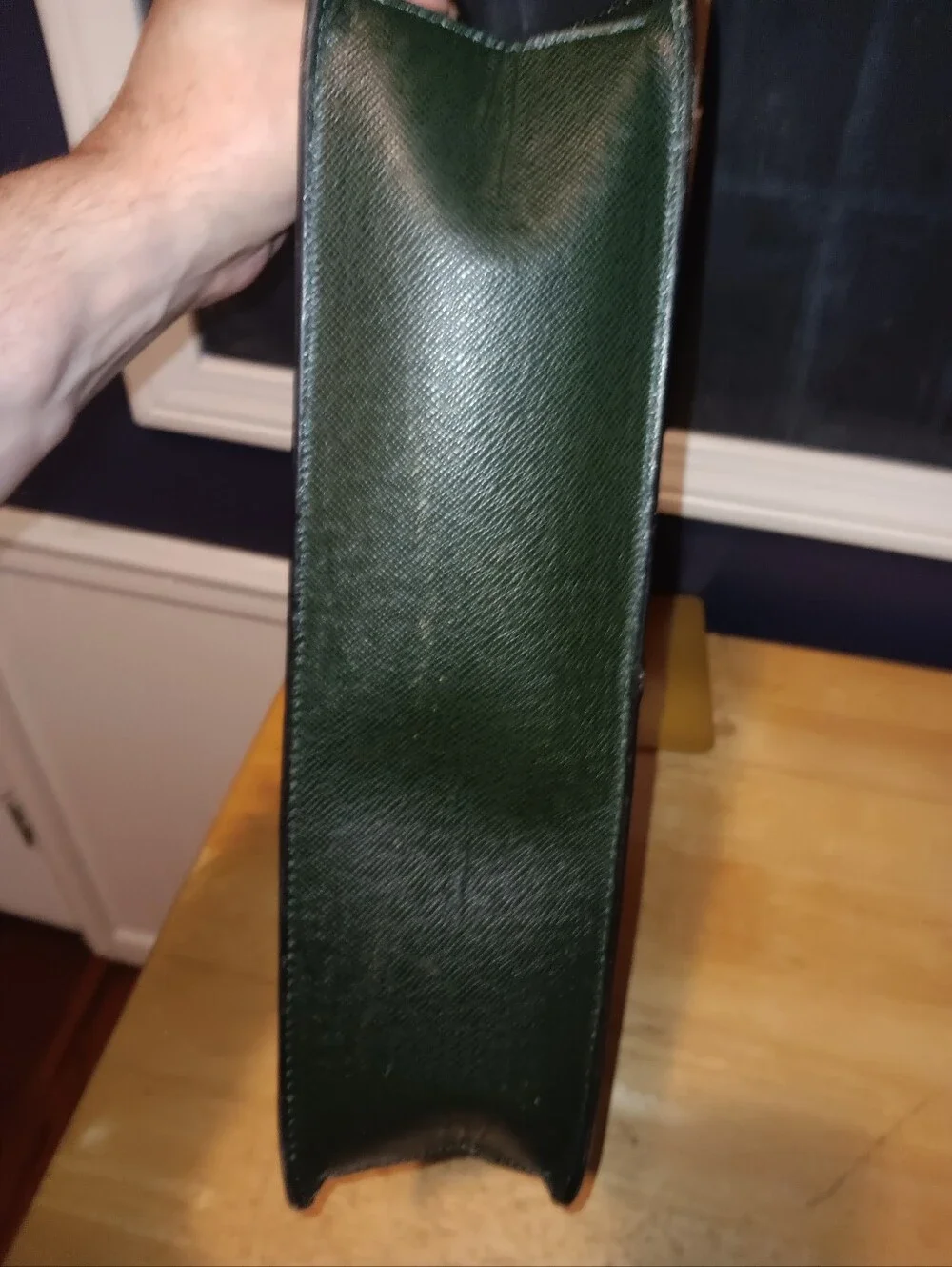 Louis Vuitton Green Taiga Leather Briefcase